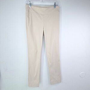 J Mclaughlin Cream Beige Straight Pull On Pants